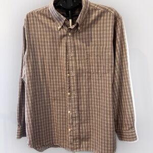 KNIGHTSBRIDGE CASUAL MEN'S SHIRT /PATTERN EXTRA LARGE. (Brown)